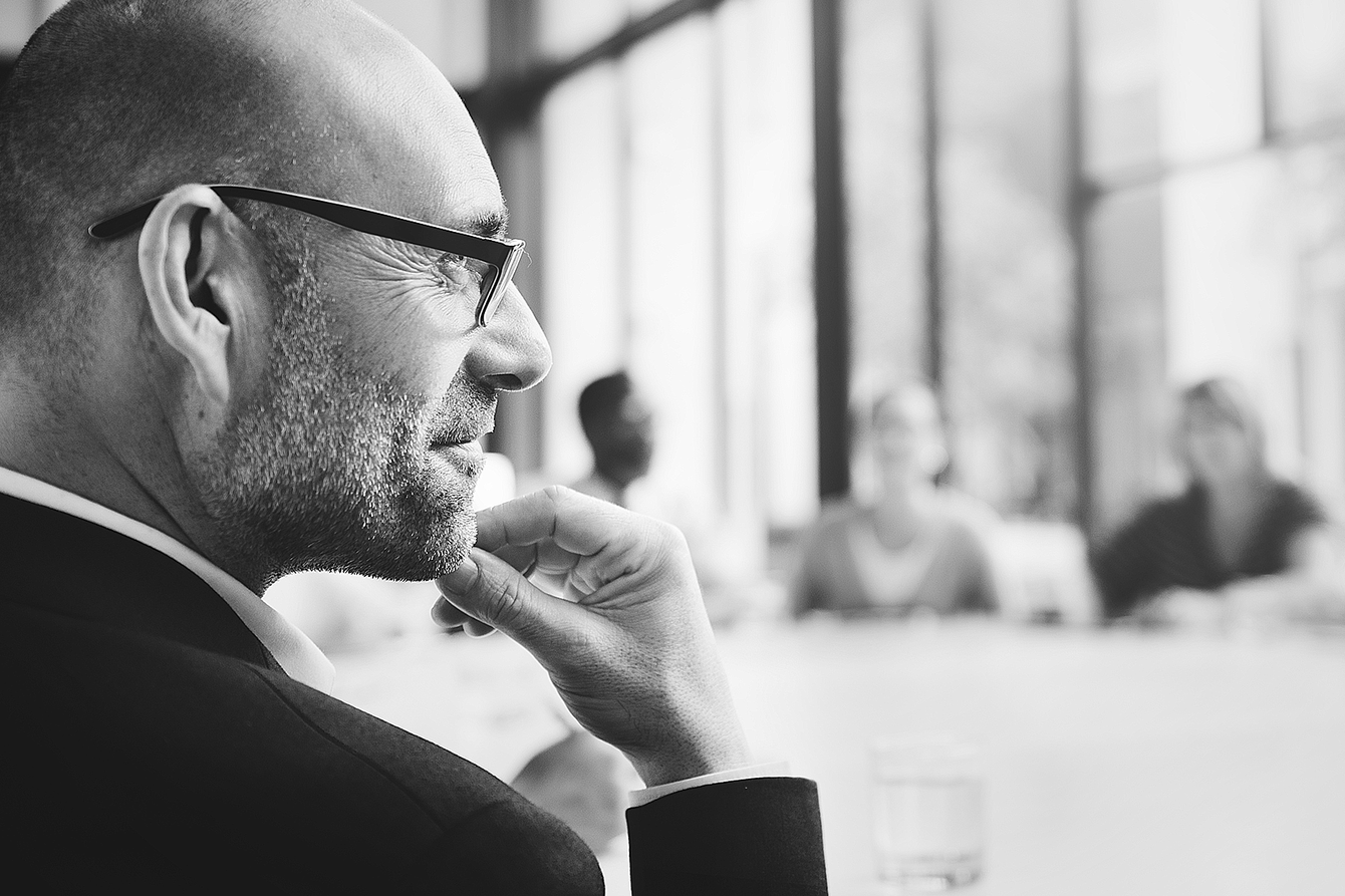 Experienced advisor contemplating strategy